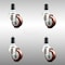 Service Caster 3 Inch 316SS Maroon Polyurethane Swivel 1-3/8 Inch Expanding Stem Caster Set SCC SCC-SS316EX20S314-PPUB-MRN-138-4 - alternate 1